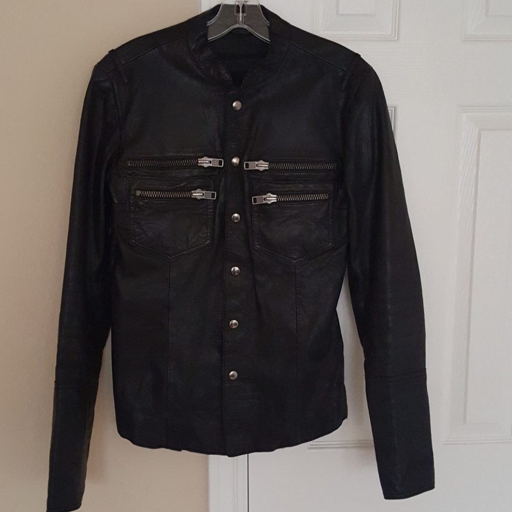 Rare Allsaints Ramones Leather Shirt